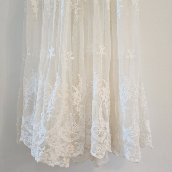 Spell & the Gypsy Bride Canyon Moon Mesh Duster Kimono Cape Robe White XS b199 - Picture 8 of 16